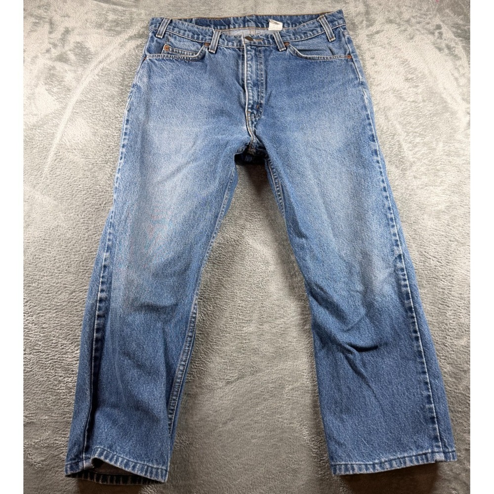 Vtg‎ Levi's 505 Jeans Mens 34x30 Orange Tab Regular Fit Straight Leg US (33x25)